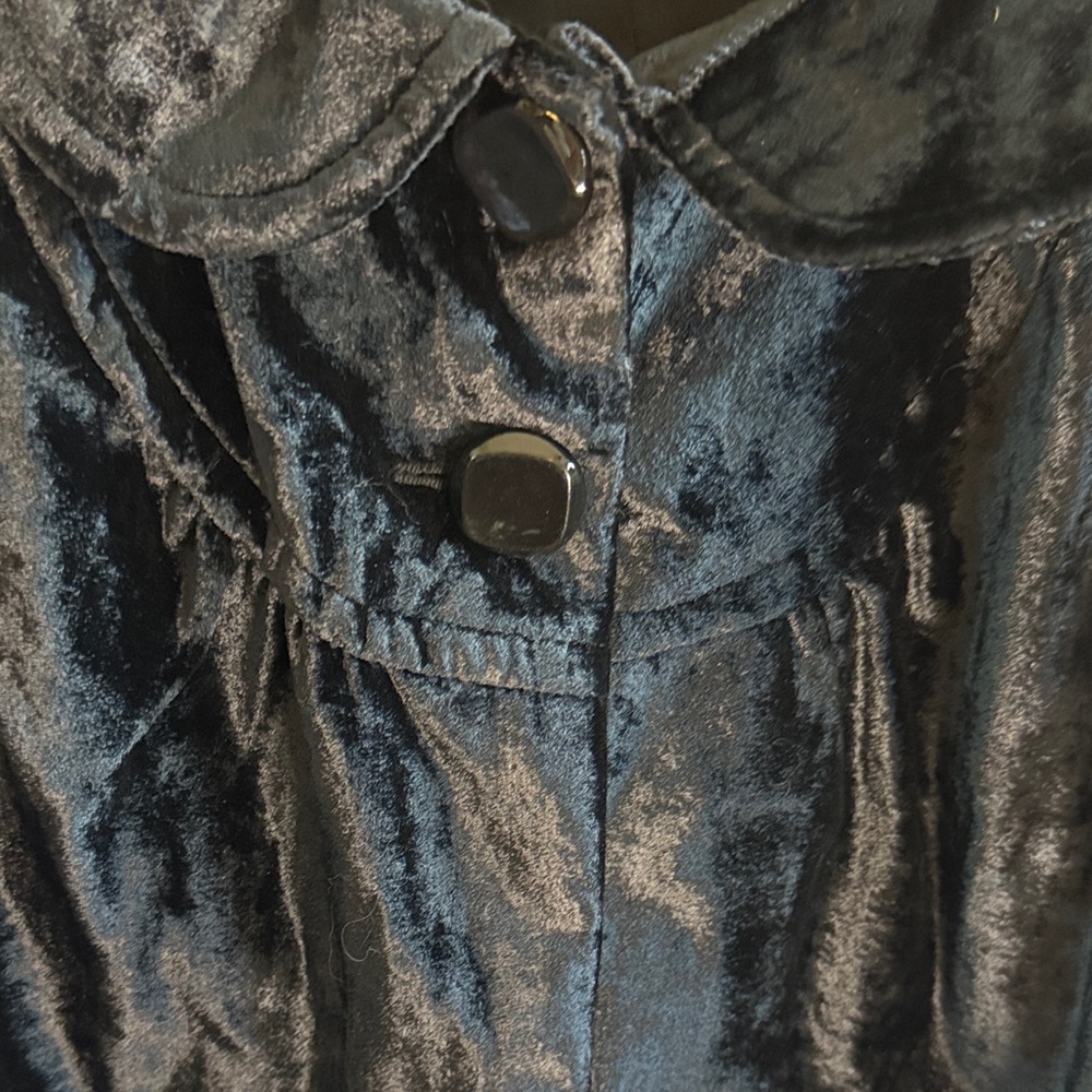 Zara Basic Midnight Velvet Blazer - image 5